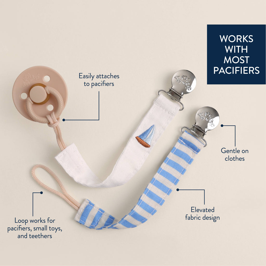 Itzy Clip, Fabric Pacifier Strap