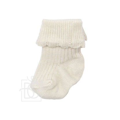 Folded Cuff Newborn Scottish Yarn Socks