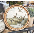 8" Round Mallard Ducks Art | Bridal Shower Kaylea Neal & Colt Leach