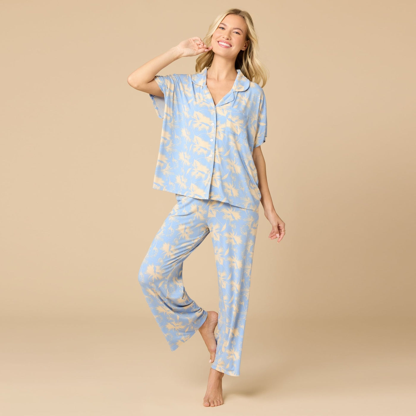 Caftan Top Cropped Pant Set