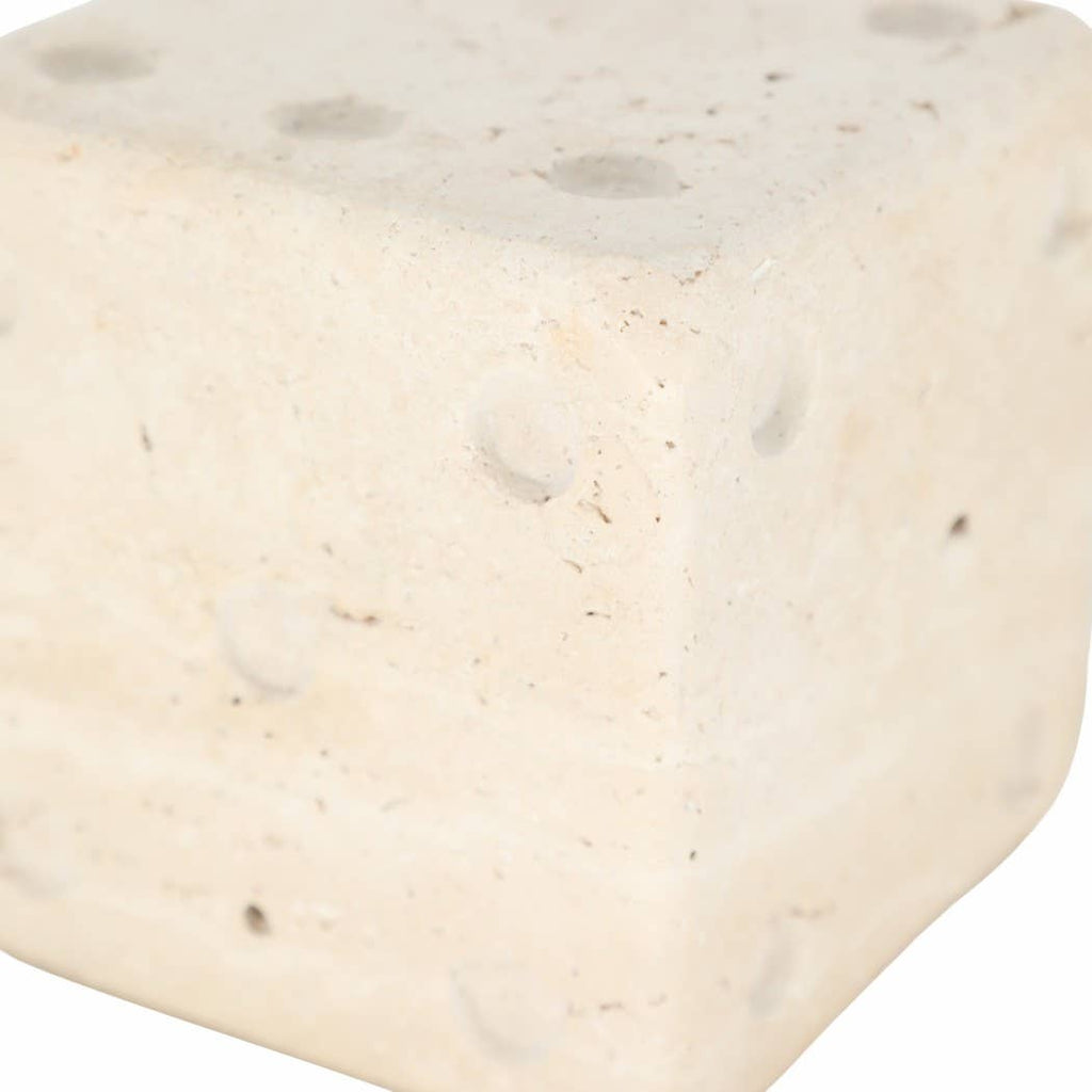 Marble Stone Dice, Ivory