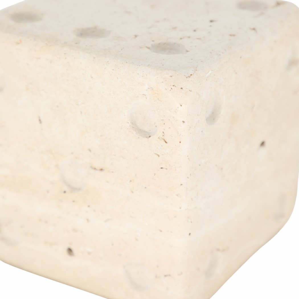 Marble Stone Dice, Ivory