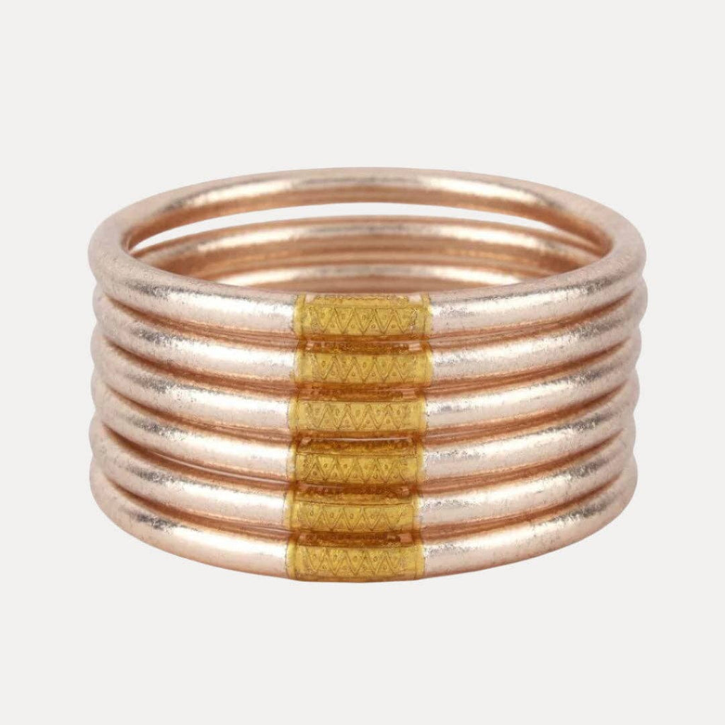 Champagne All Weather Bangles® (Set of 6) - Serenity Prayer
