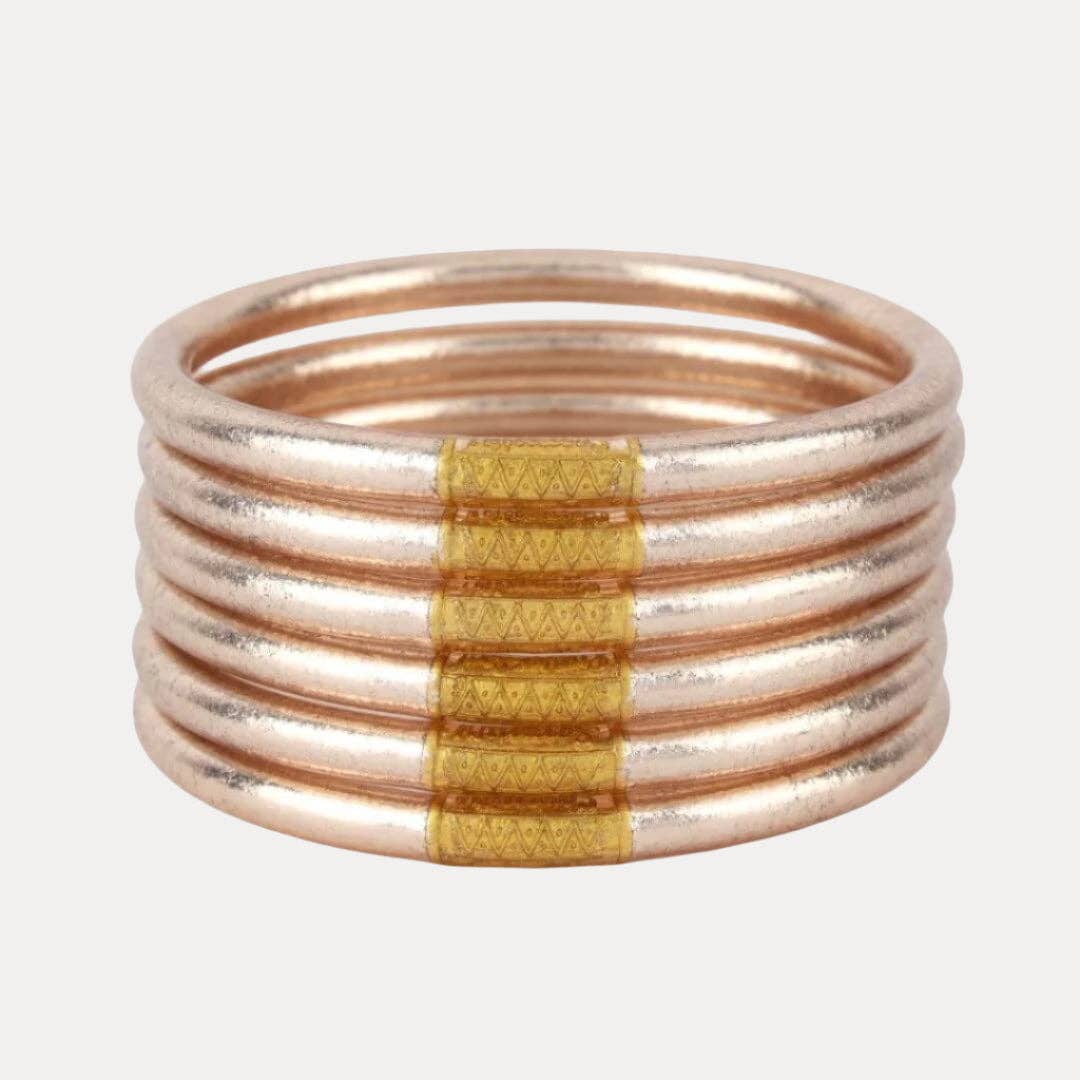 Champagne All Weather Bangles® (Set of 6) - Serenity Prayer