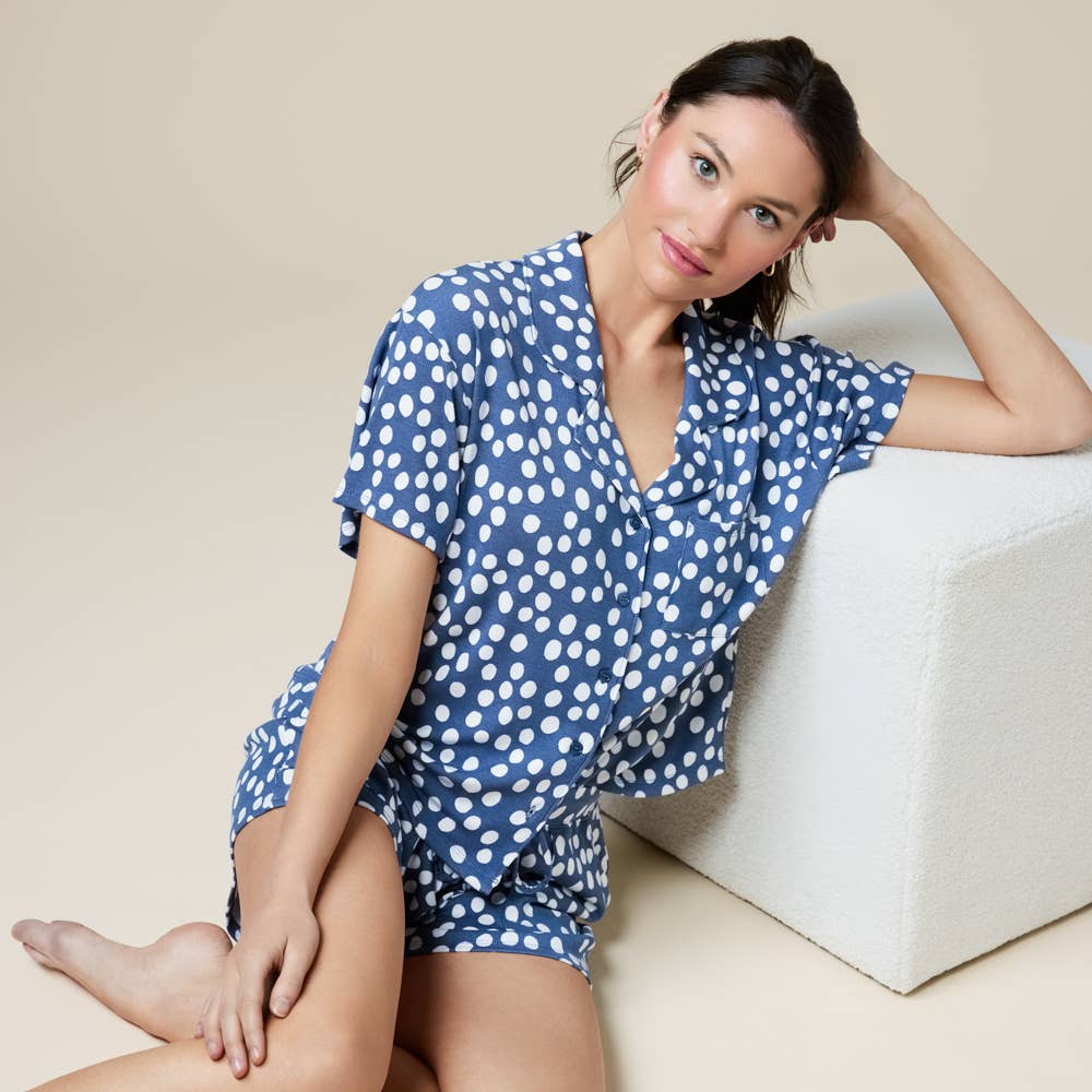 Aria Slim Notch Collar Short PJ Set