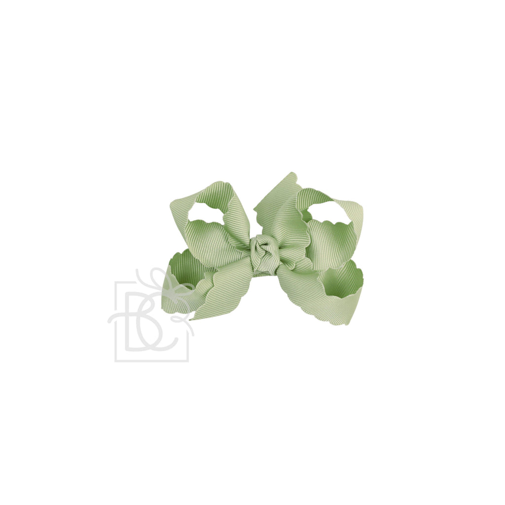 Scalloped Edge Grosgrain Hair Bow