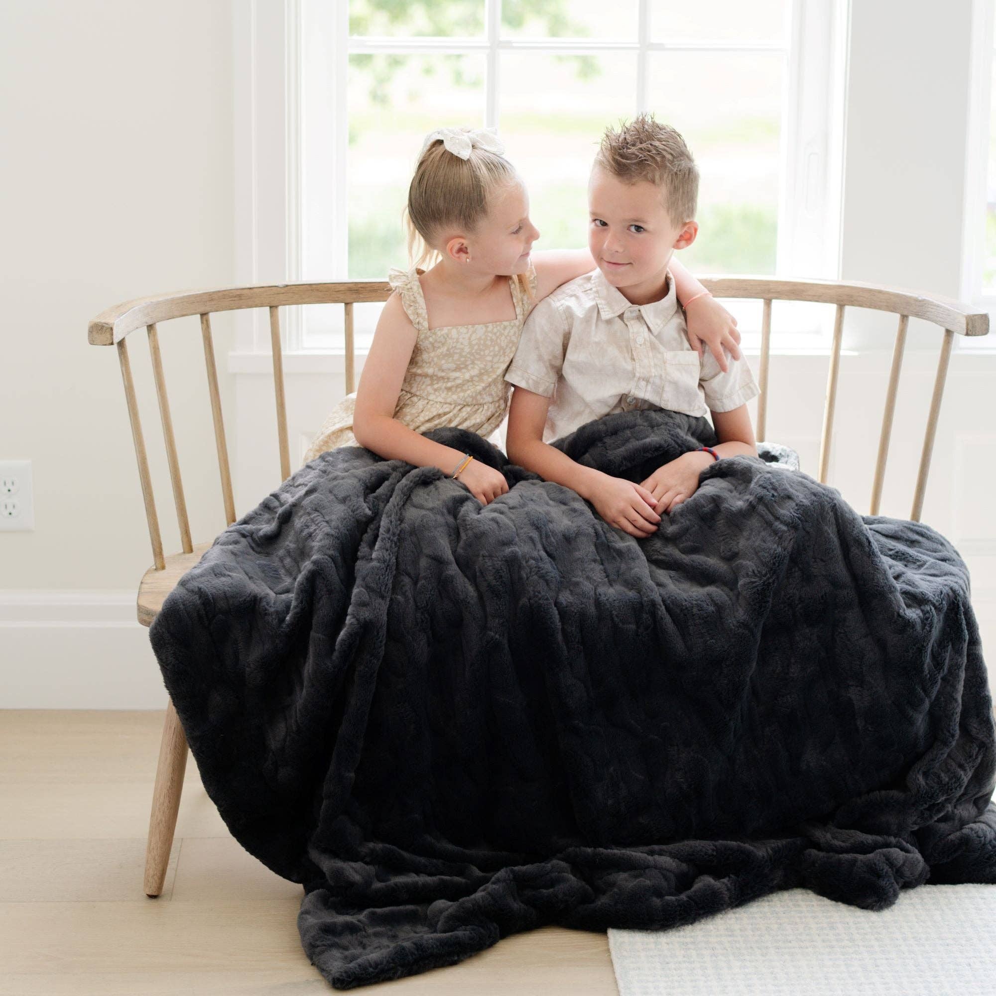Patterned Faux Fur Throw Blankets