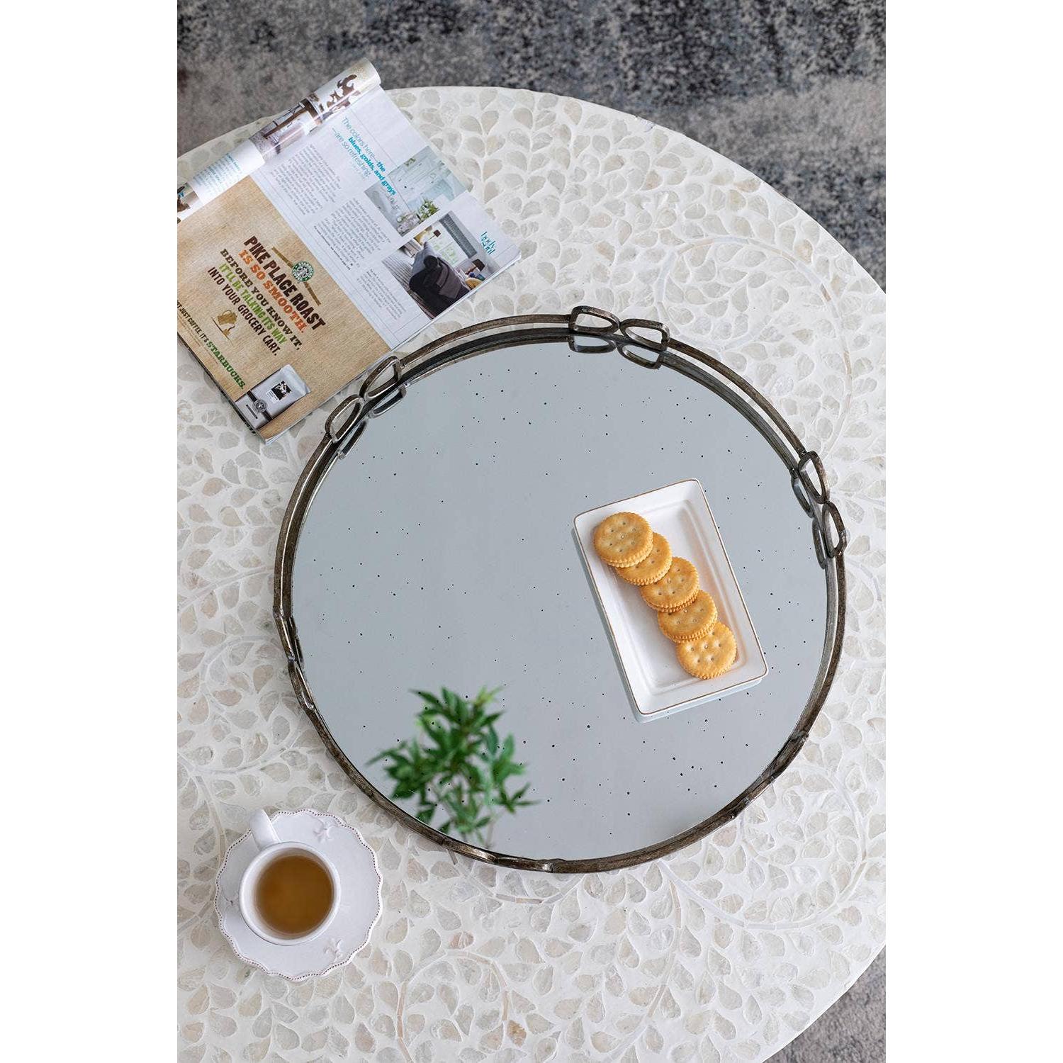 Round Mirror Tray - Large