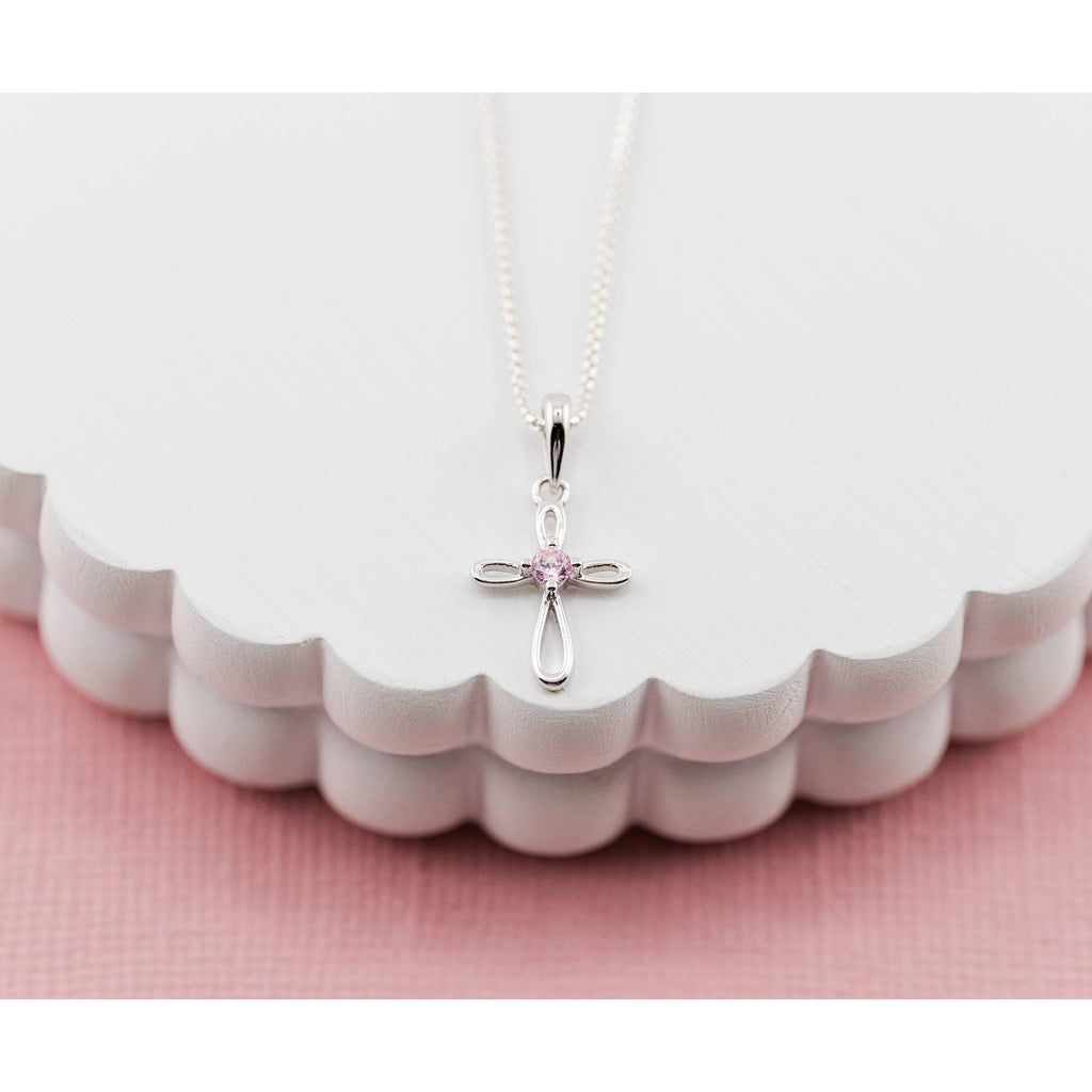 Cherished Moments Children's First Communion Sterling Silver Cross Necklace