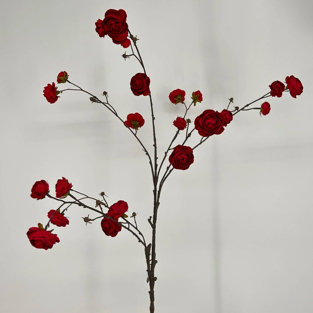 Blooming Ranunculus Branch 44" - Red
