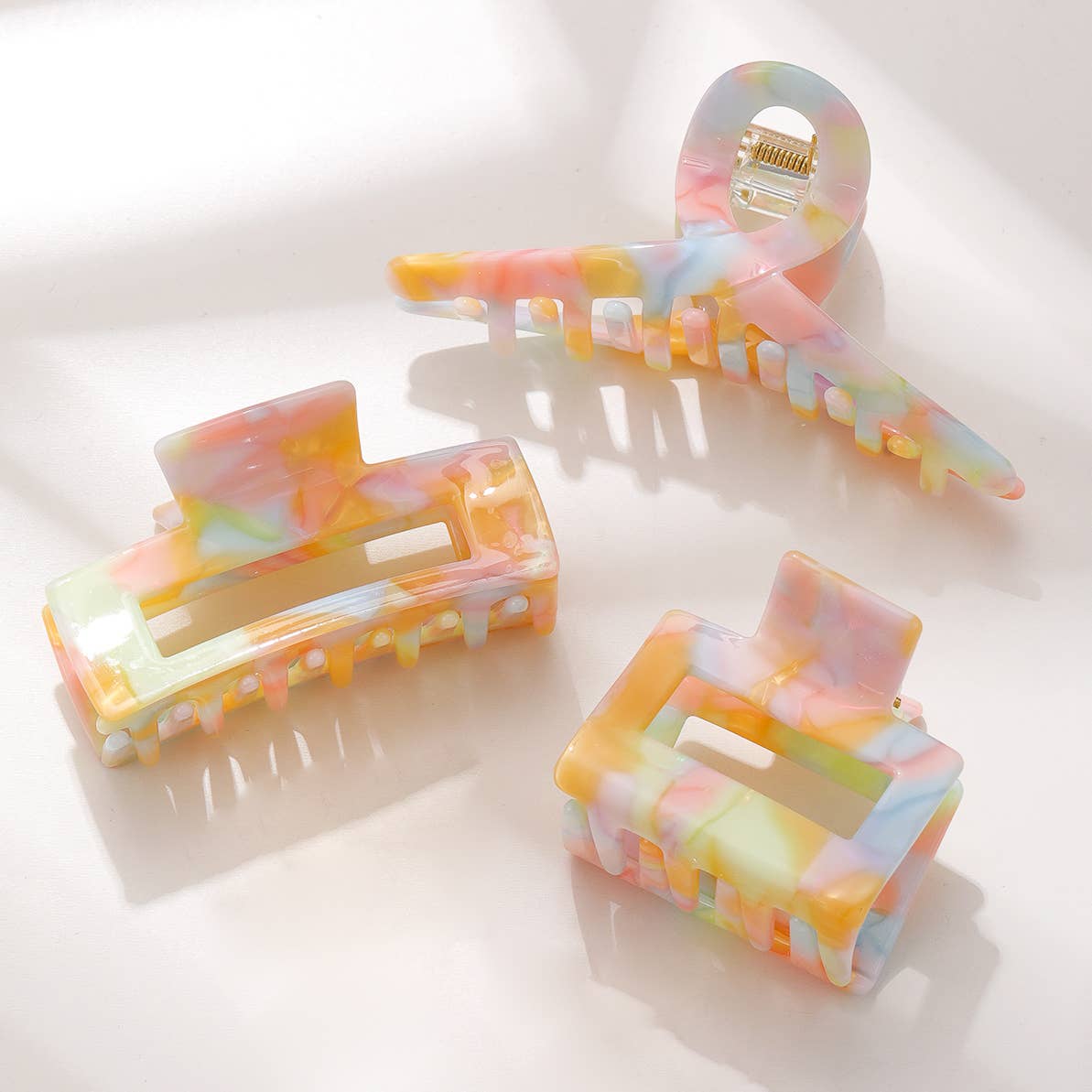 Pastel Watercolor S/M - Assorted Claw Clips