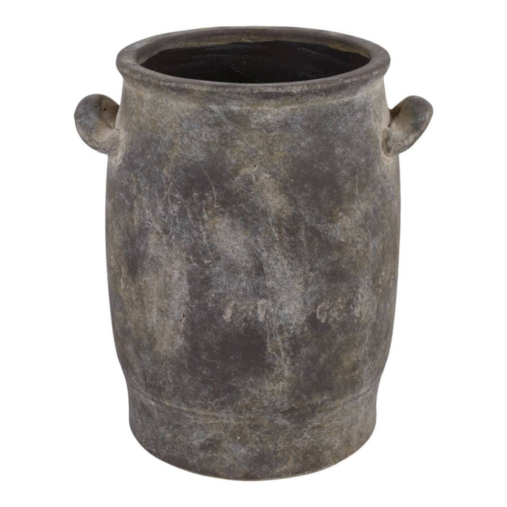 Decorative Vase - Brown Terracotta Textured Tall, 12 in.