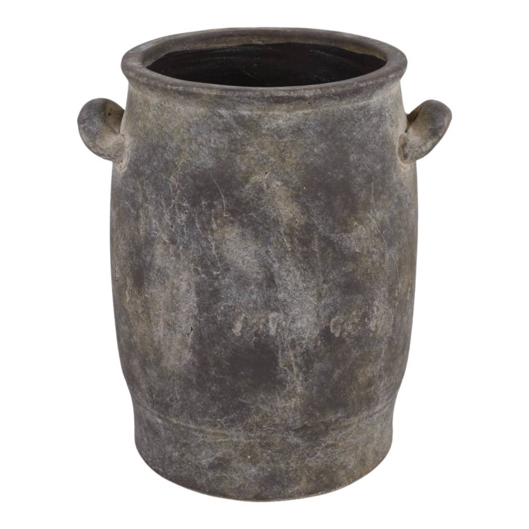 Decorative Vase - Brown Terracotta Textured Tall, 12 in.