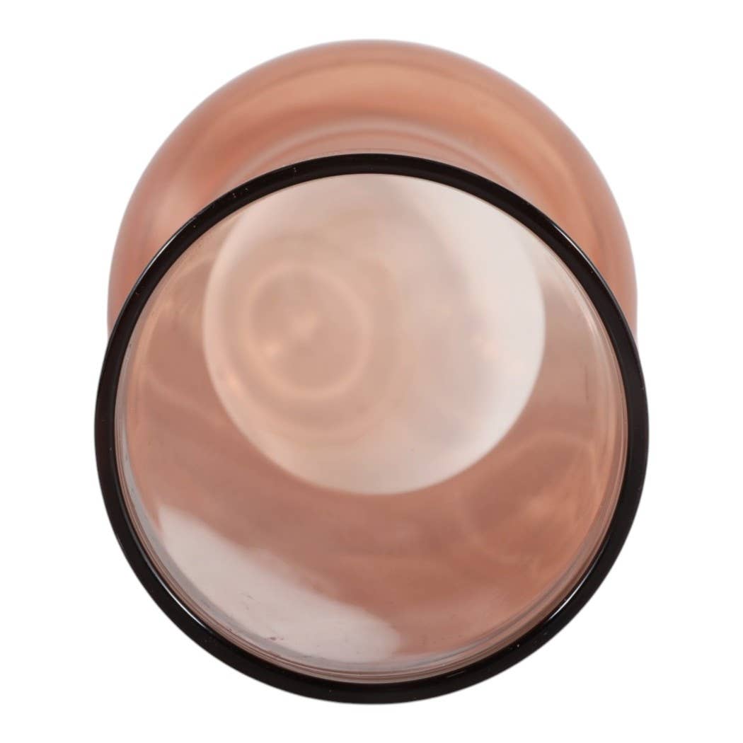 Decorative Vase - Brown Glass Long Neck Sculptural, 16 in.