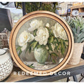 Redeemed Decor Round Muted Peony Art