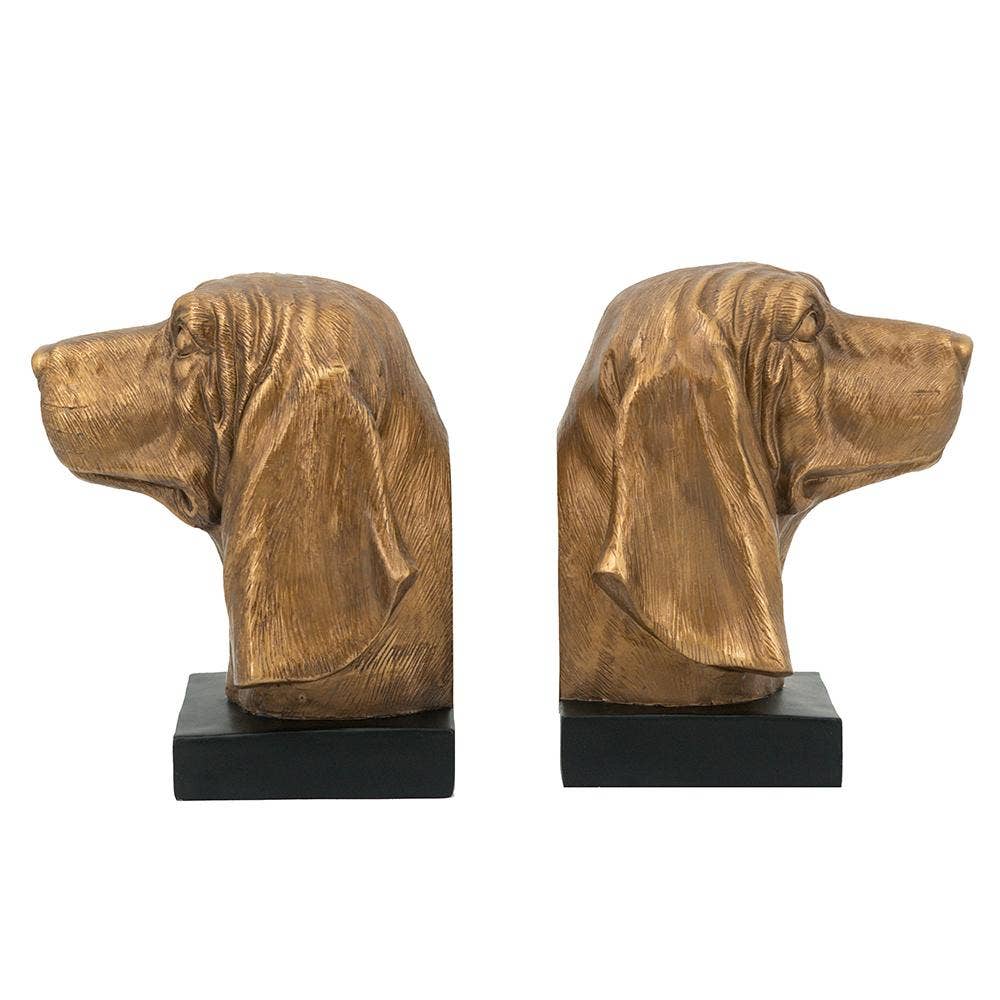 Dog Head Bookends, Set of 2