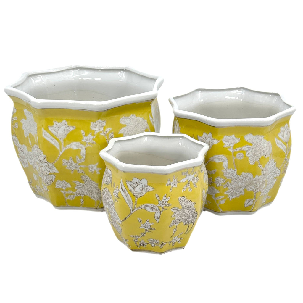 Ceramic Chinoiserie Planter Pots
