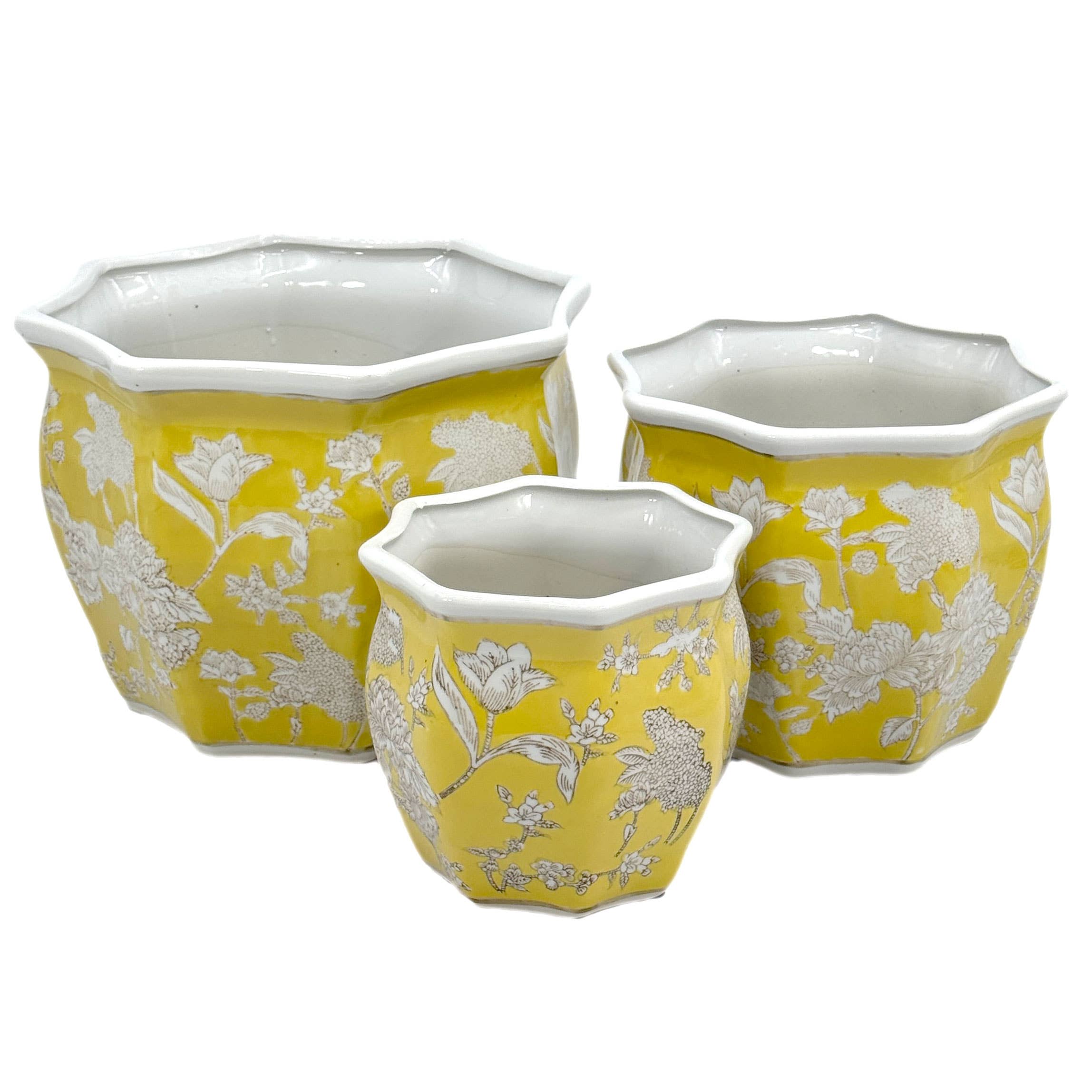 Ceramic Chinoiserie Planter Pots
