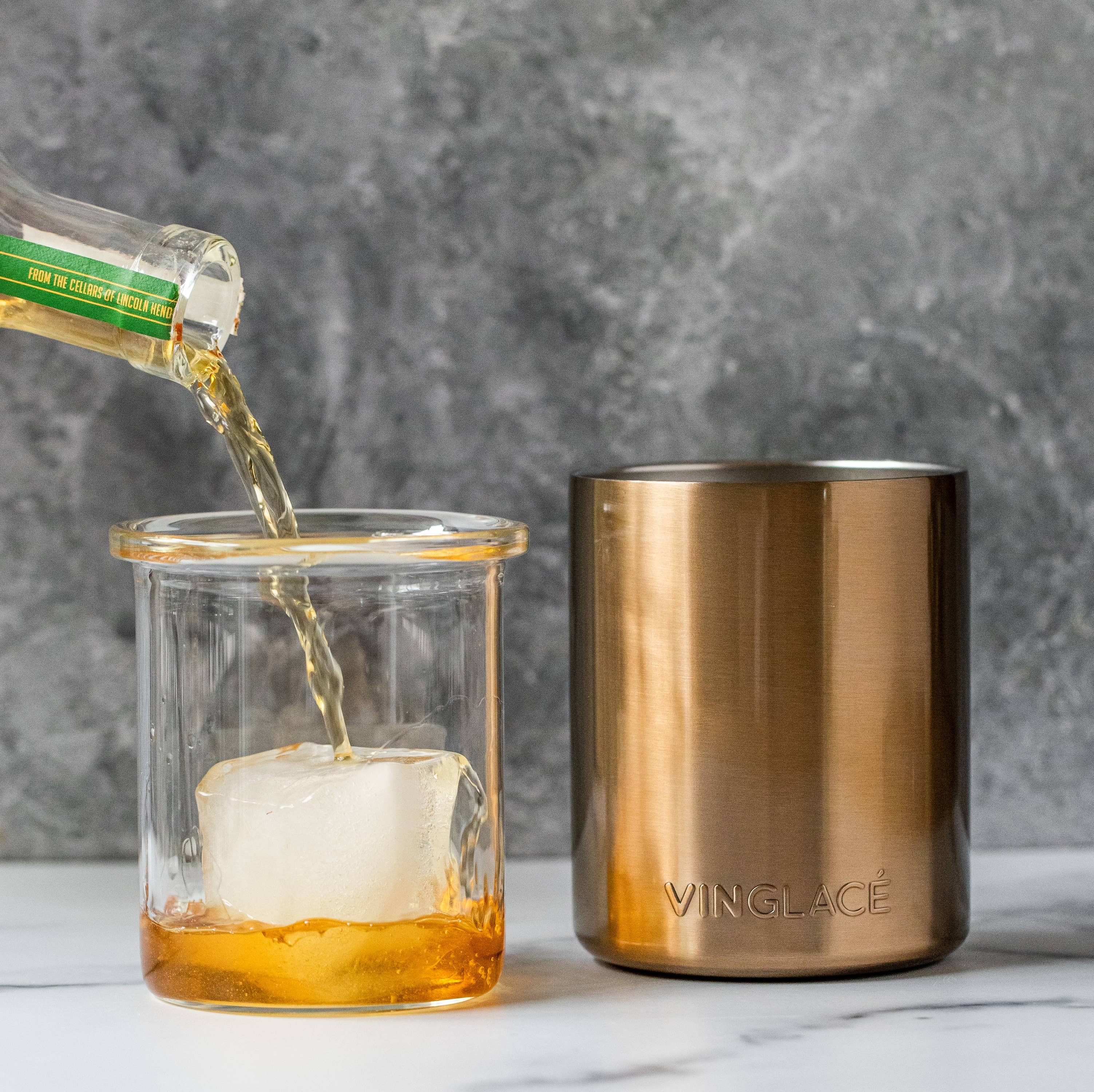 Copper Glass Lined Whiskey Low Ball