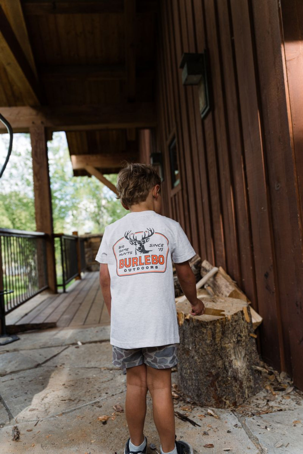 Burlebo Youth Short Sleeve Graphic Tees - Oatmeal