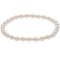 enewton classic grateful pattern 4mm bead bracelet, pearl