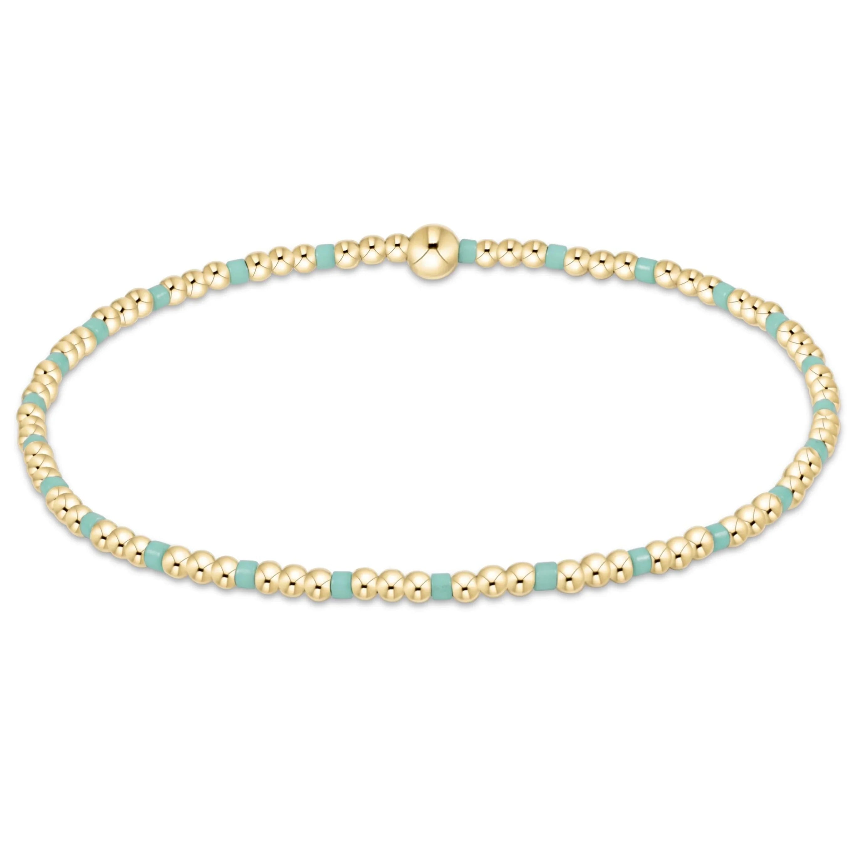 enewton egirl hope sincerity pattern 2mm bead bracelet, mint