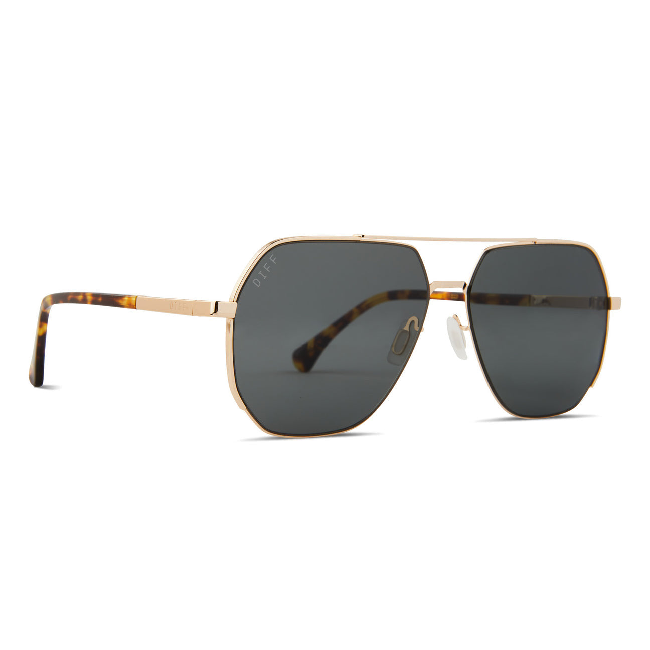 DIFF EYEWEAR Monaco Antique Gunmetal Grey Gradient Sharp