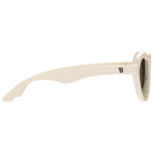 Polarized Heart: Sweet Cream | Rose Gold Mirrored Lens