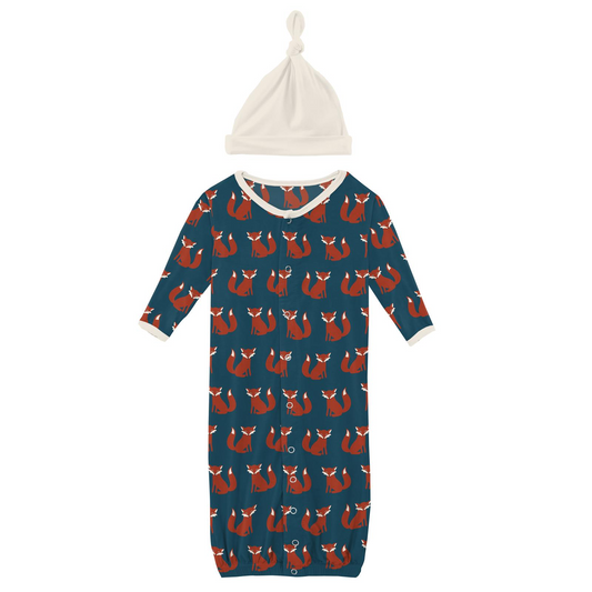 Layette Gown Converter & Single Knot Hat Set | Baby Shower Brynn Waldrie