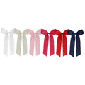 Satin Ruffle Long Tail Bow - Classic Colors