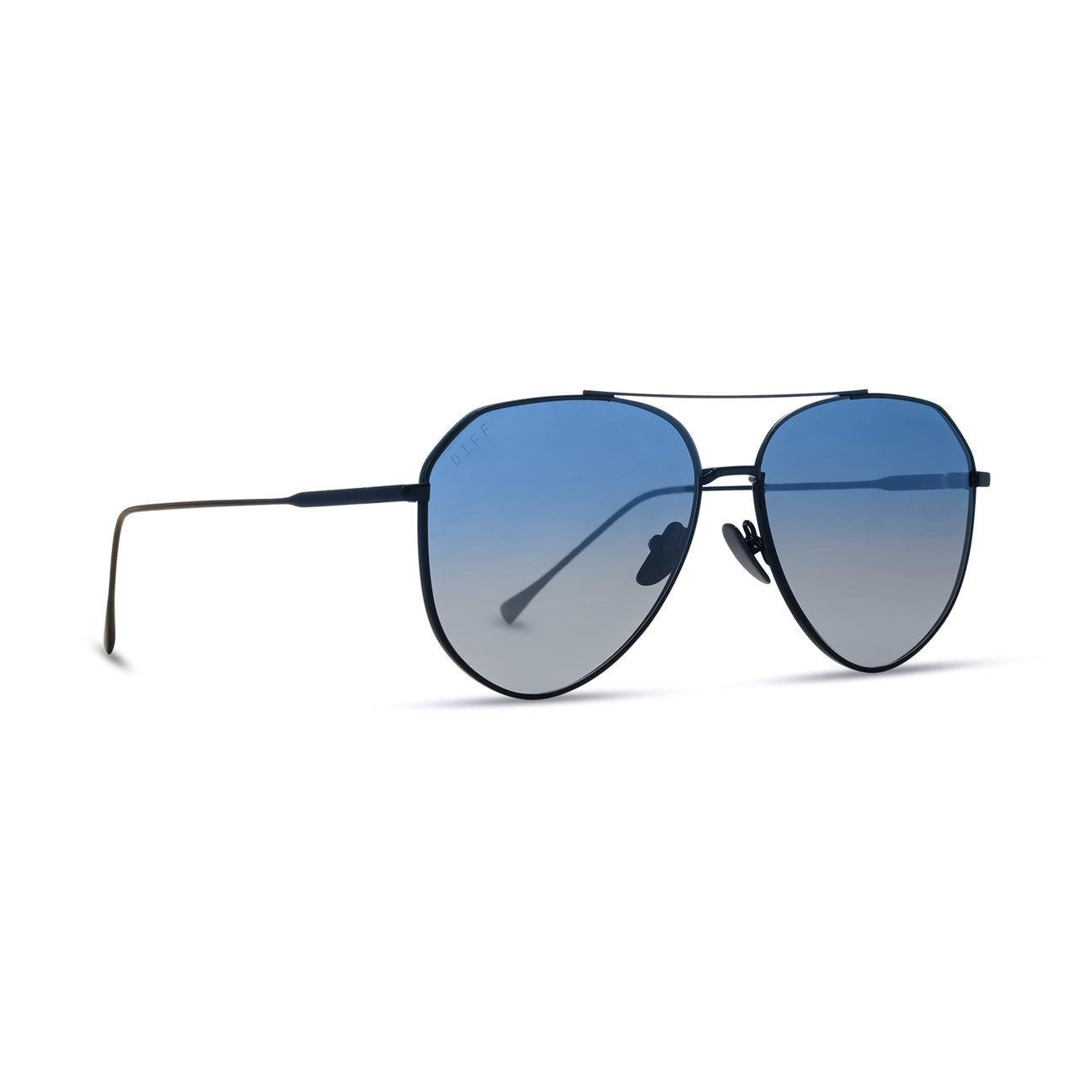 DIFF EYEWEAR Dash Brushed Gold + Coffee Gradient