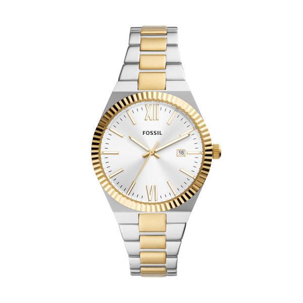 FOSSIL Women's Scarlette Quartz Two-Tone Stainless Steel Bracelet Watch, 38mm