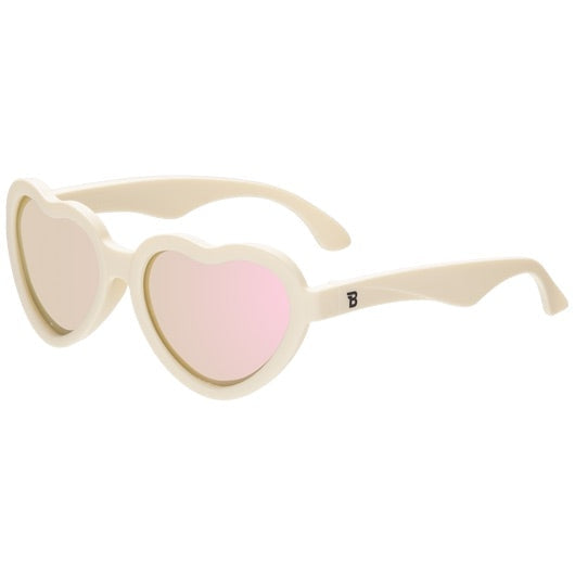 Polarized Heart: Sweet Cream | Rose Gold Mirrored Lens