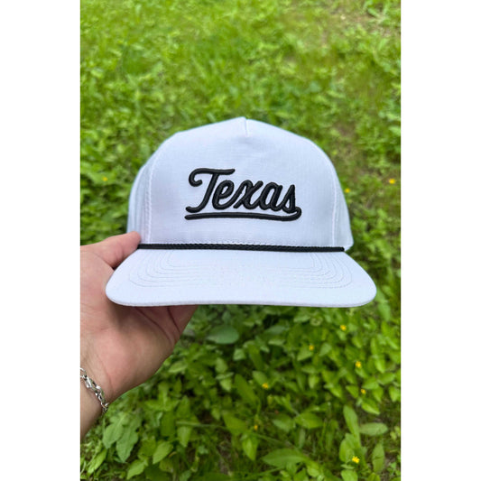 Burlebo Signature Caps, White | Texas Script | Texas Script