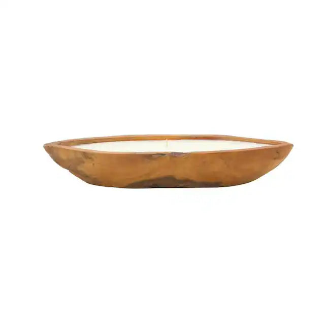 Teak Candle Boat
