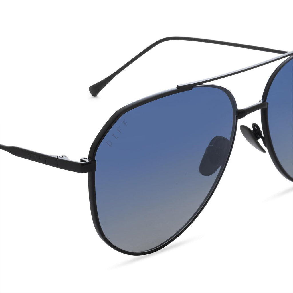 DIFF EYEWEAR Dash Brushed Gold + Coffee Gradient