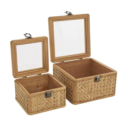 Brown Rattan Boxes | Bridal Shower Kloye Sonmor & Levi Birdwell