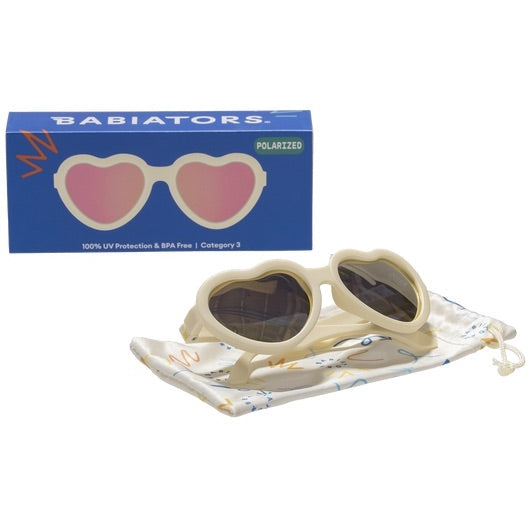 Polarized Heart: Sweet Cream | Rose Gold Mirrored Lens