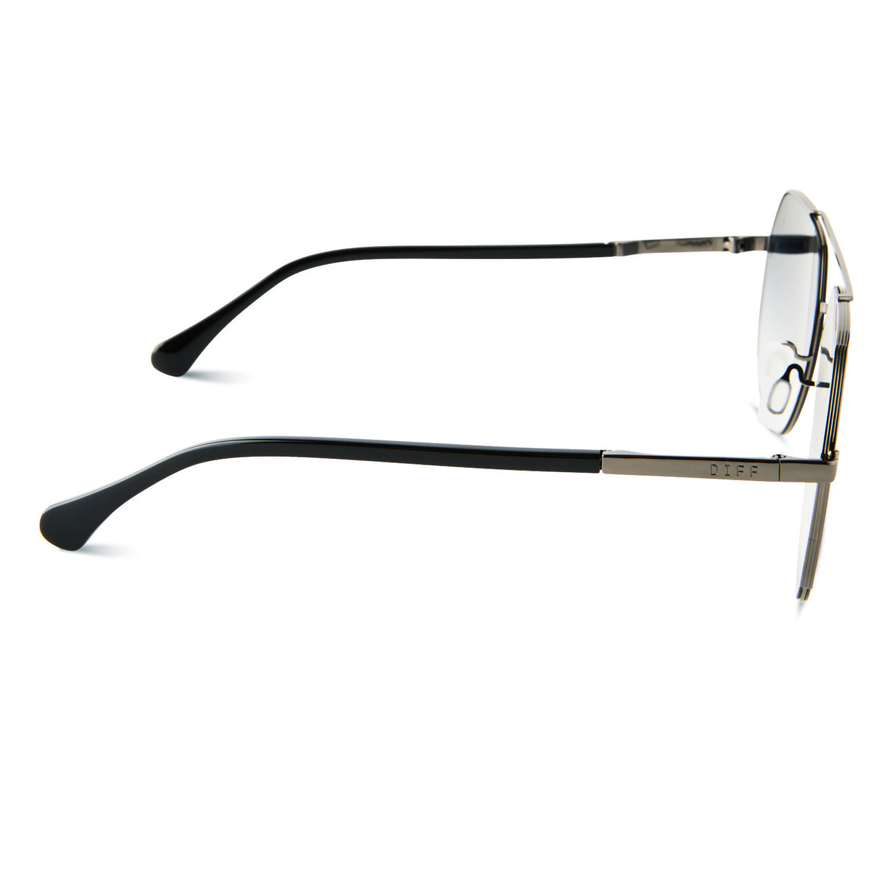 DIFF EYEWEAR Monaco Antique Gunmetal Grey Gradient Sharp