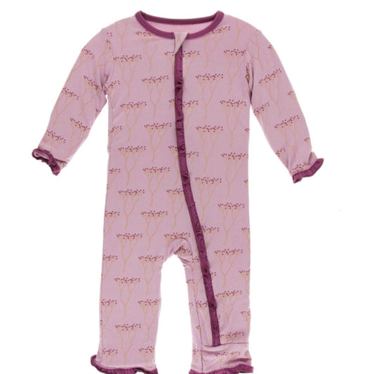 Classic Ruffle Coverall with 2 Way Zipper