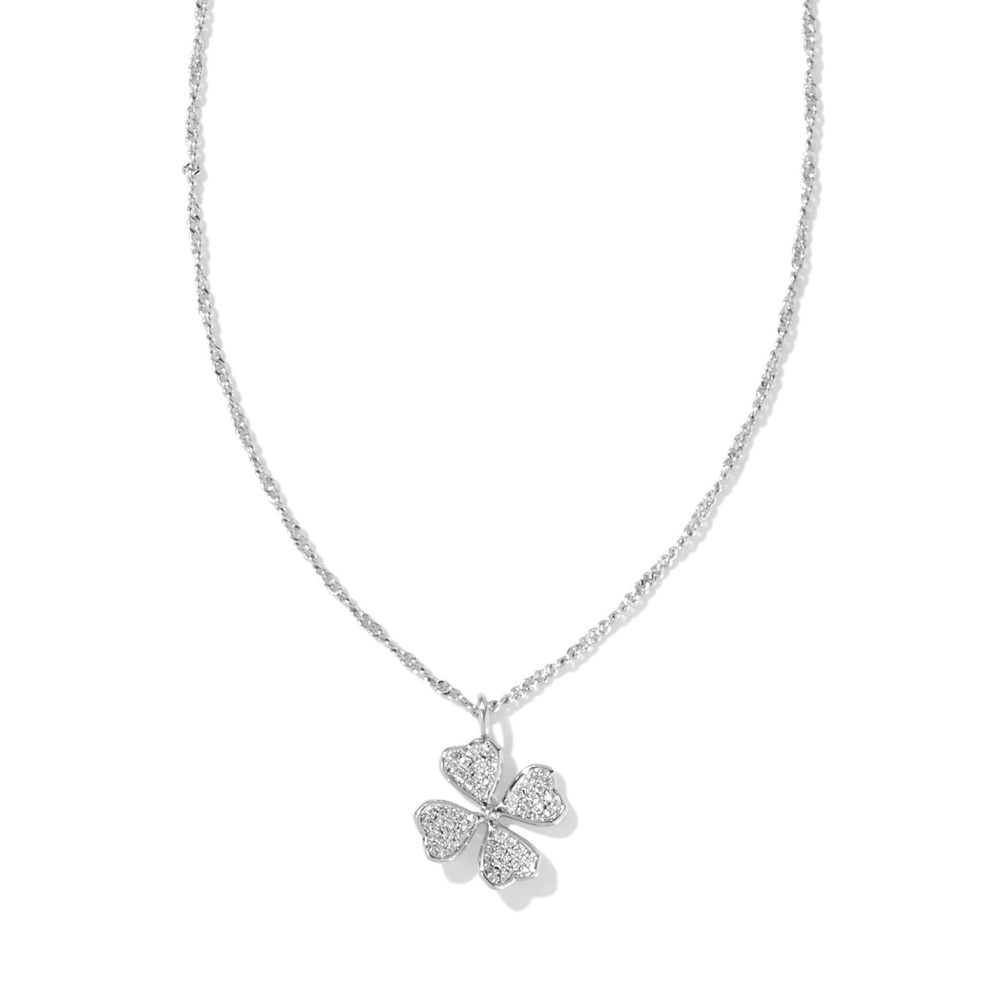 Clover Crystal Short Pendant Necklace