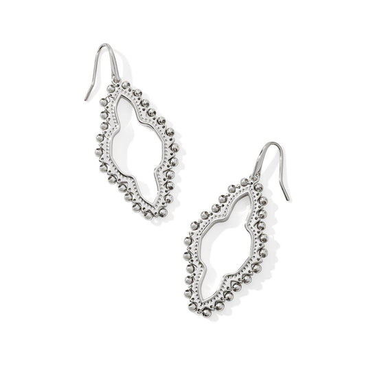 Abbie Beaded Open Frame Earrings