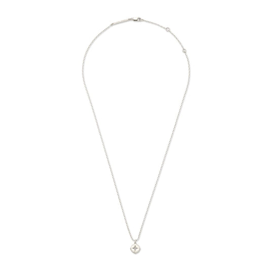 Adanna Sterling Silver Pendant Necklace in White Diamond
