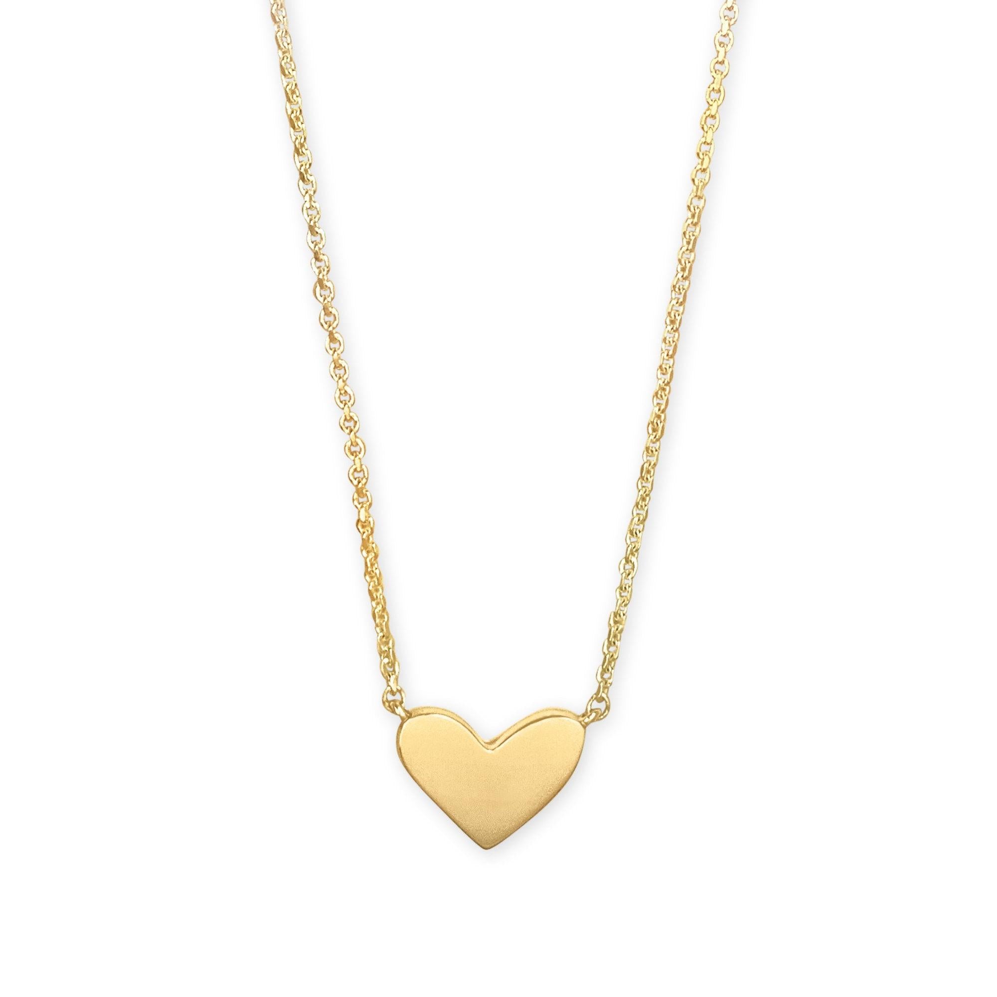 Ari Heart Necklace, 14k Gold Vermeil