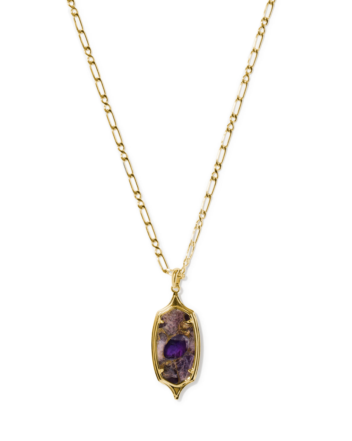 Dani Stepped Frame Long Pendant Necklace