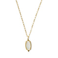 Dani Stepped Frame Long Pendant Necklace
