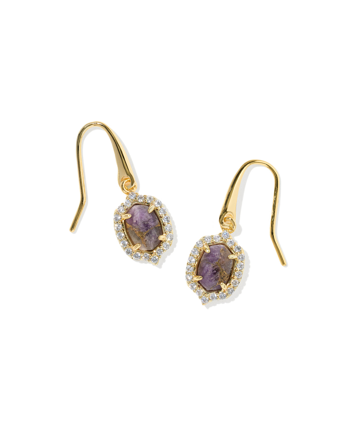 Daphne Crystal Frame Drop Earrings