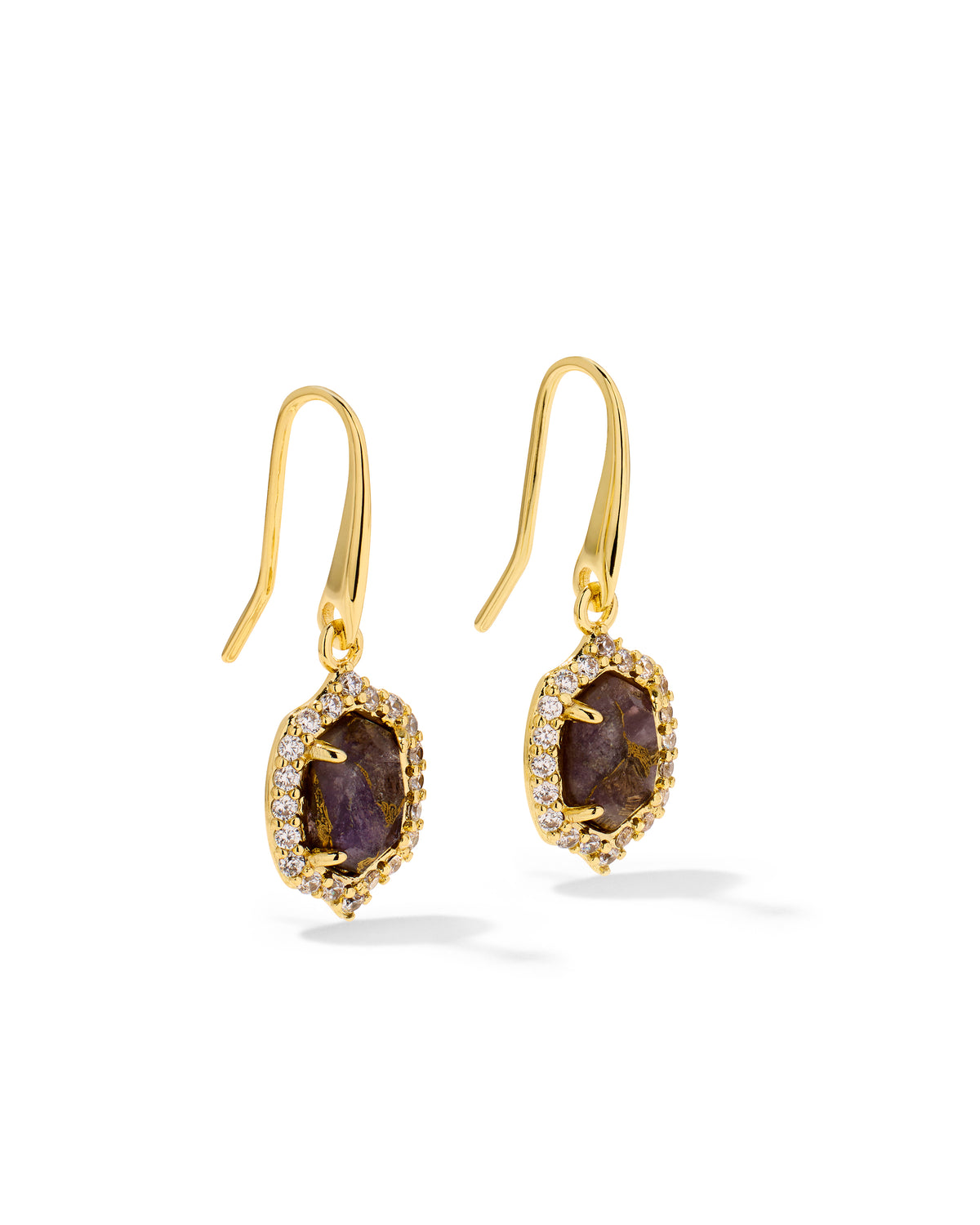 Daphne Crystal Frame Drop Earrings