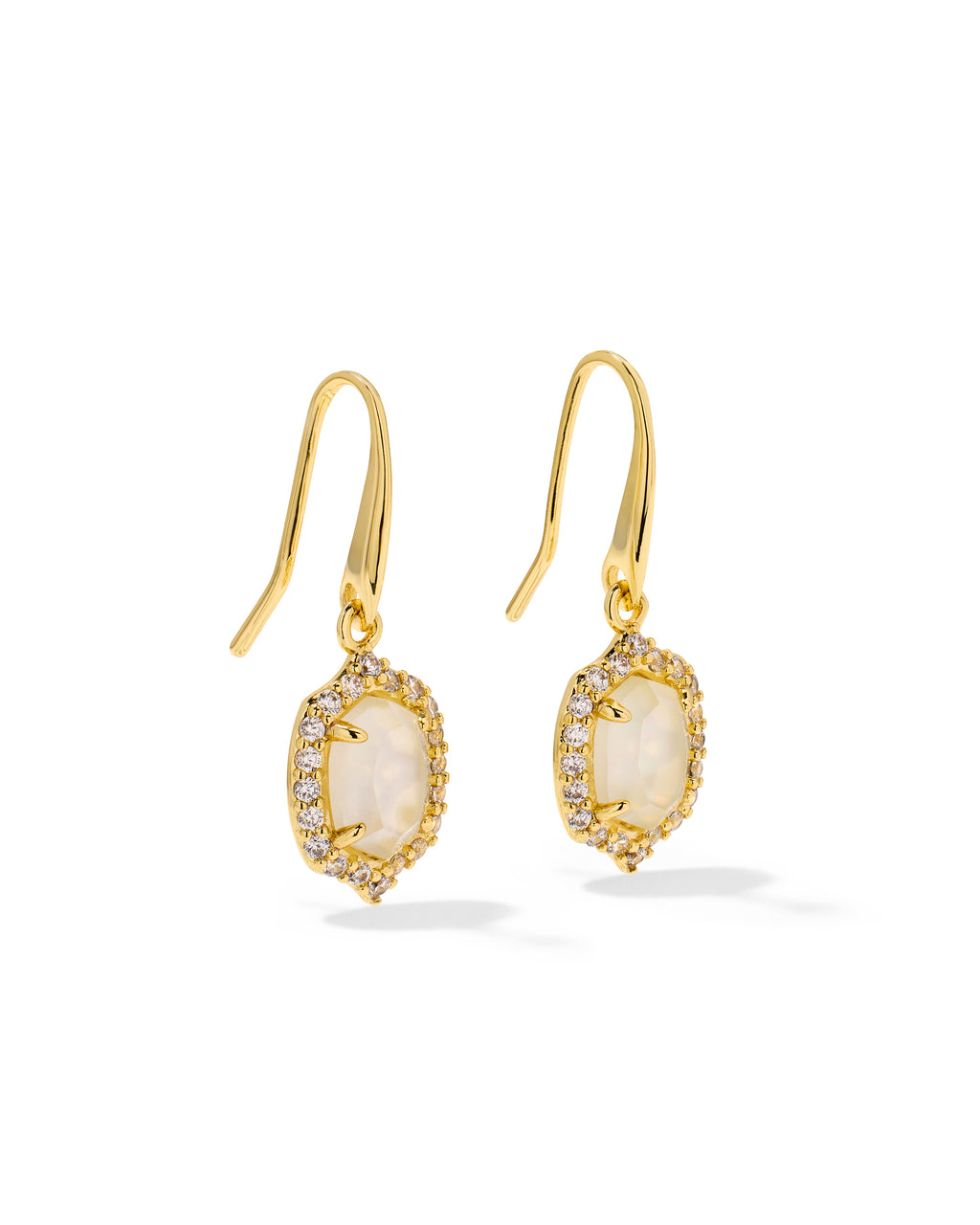 Daphne Crystal Frame Drop Earrings