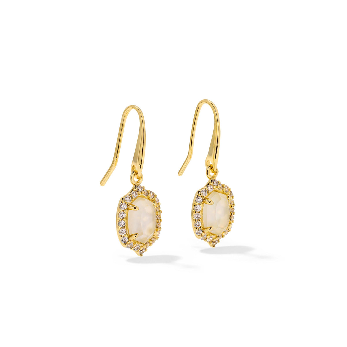 Daphne Crystal Frame Drop Earrings